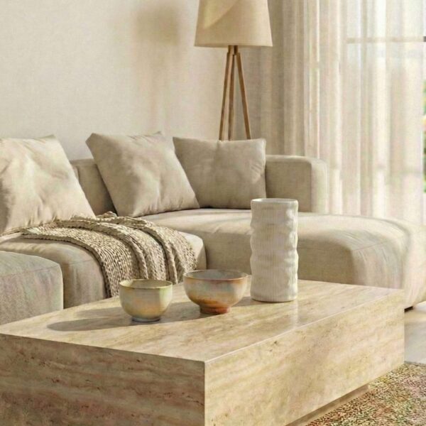 BioVase Argila Lamina sur une table basse